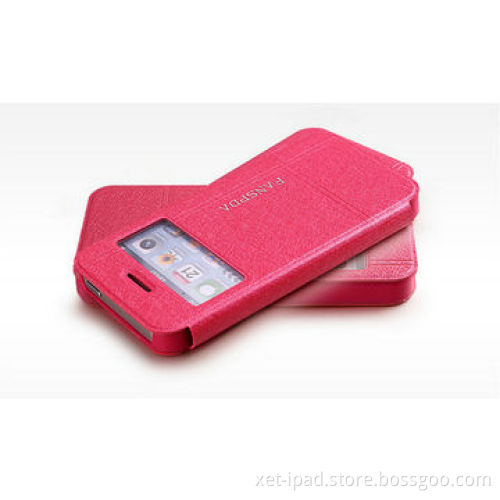 Flip leather wallet case for iPhone 5/5s, PU+PC standing feature